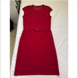 Carolina Herrera red knitted dress